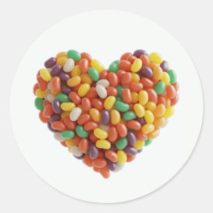 Jellybeans Heart Classic Round Sticker