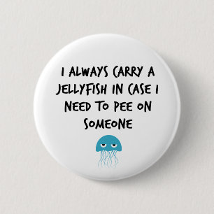 Jellyfish 6 Cm Round Badge