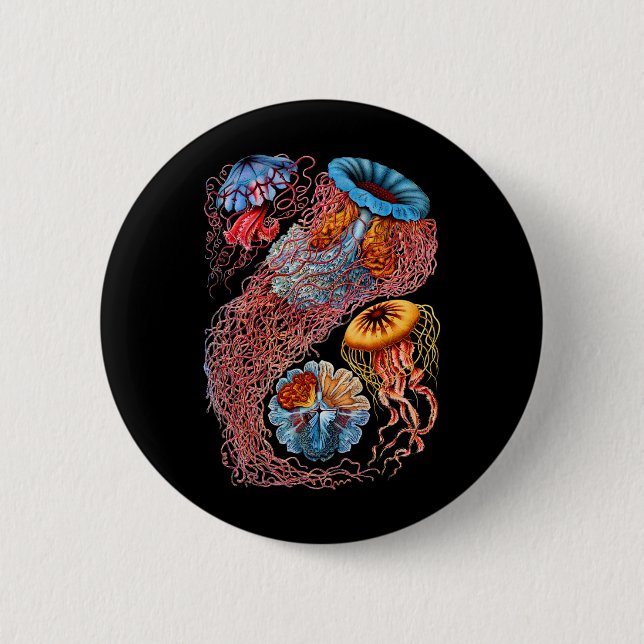Jellyfish 6 Cm Round Badge (Front)