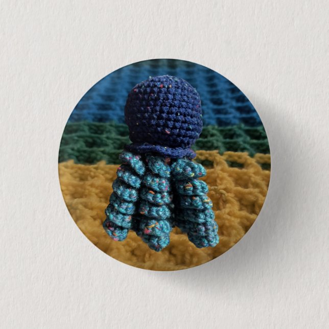Jellyfish Amigurumi design 3 Cm Round Badge (Front)
