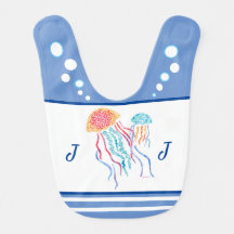 Jellyfish Baby Bib- customisable