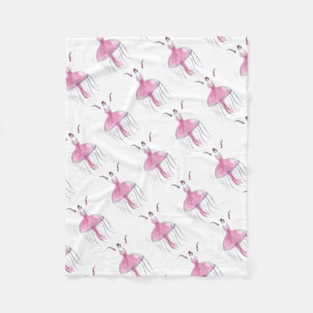 Jellyfish Ballerina - Bridgette Fleece Blanket (Front)