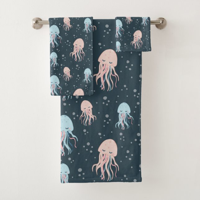 Jellyfish Bath Towel Set (Insitu)