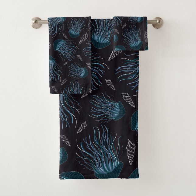 Jellyfish Bath Towel Set (Insitu)
