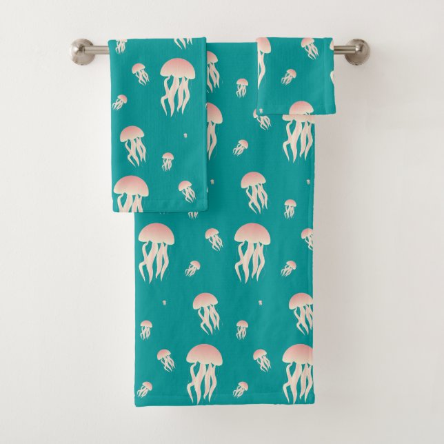 Jellyfish - Bathroom Towel Set (Insitu)
