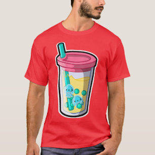 Jellyfish Bubble Tea Adorable Kawaii Animal Cute B T-Shirt