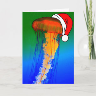 Jellyfish Christmas Greeting Card