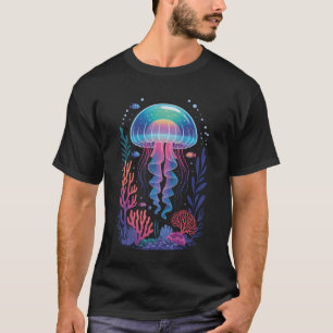 Jellyfish Colorful Diver Aesthetic Scuba Diving T-Shirt