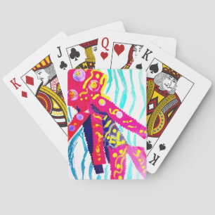 Jellyfish colourful summer playing cards