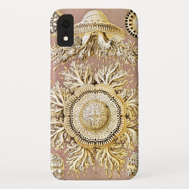 Jellyfish, Discomedusae  by Ernst Haeckel Case-Mate iPhone Case (Back)