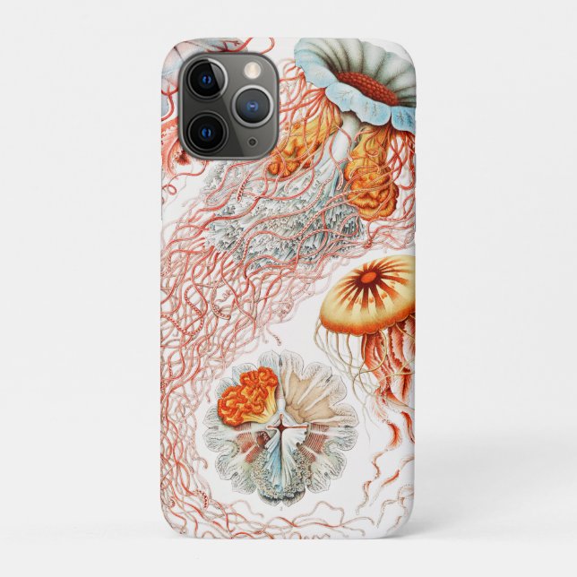 Jellyfish, Discomedusae  by Ernst Haeckel Case-Mate iPhone Case (Back)