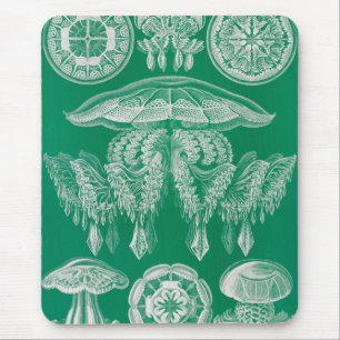 Jellyfish, Discomedusae by Ernst Haeckel Mouse Pad