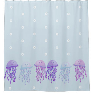 Jellyfish down below the sea shower curtain