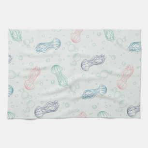 Jellyfish Drift Tea Towel