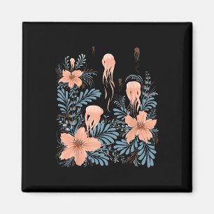 Jellyfish Earth Day Cute Floral Vintage Ukrainian Magnet