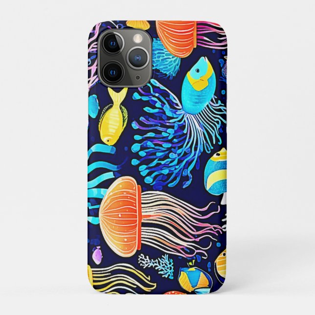 Jellyfish & Fish: Deep Sea Delight Case-Mate iPhone Case (Back)