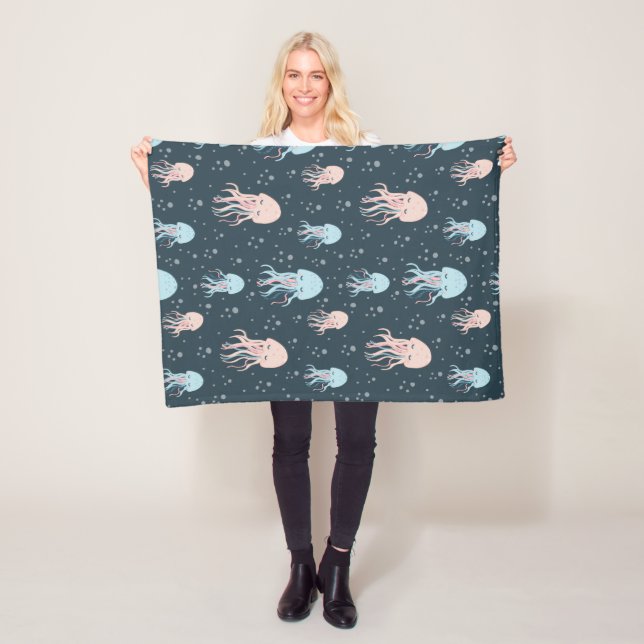 Jellyfish Fleece Blanket (In Situ)