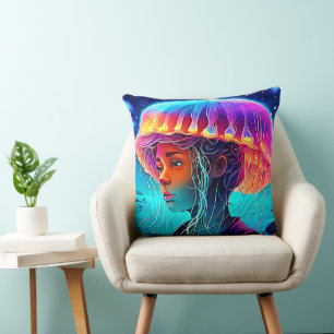 Jellyfish Girl Art Cushion