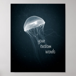 Jellyfish Glow with Customised Text Poster
