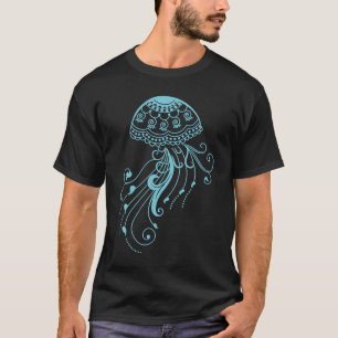 Jellyfish in blue Pattern T-Shirt