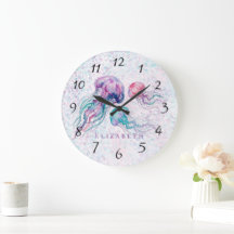 Jellyfish in Teal and Purple Girl Baby Shower 