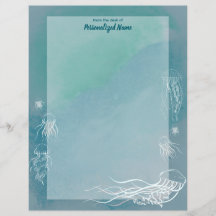 Jellyfish Jive Unlined Paper Sheets