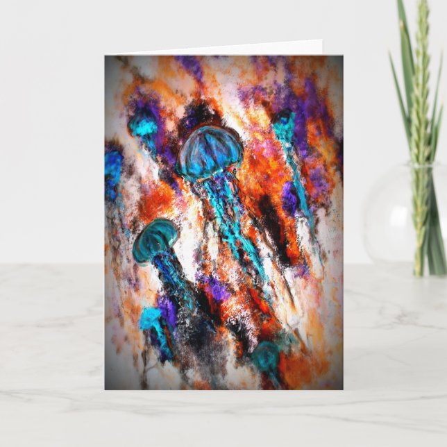 Jellyfish Jump Electric Holiday Card (Front)