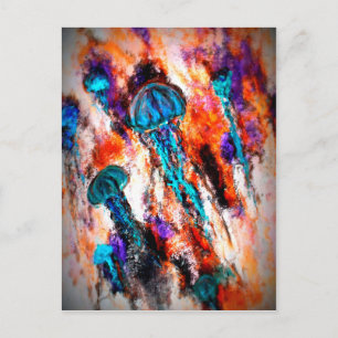 Jellyfish Jump Electric Postcard
