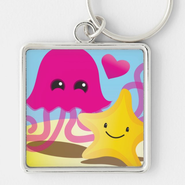 Jellyfish Love Key Ring (Front)