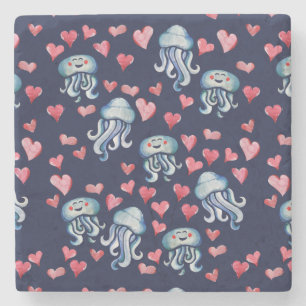 Jellyfish Love Stone Coaster