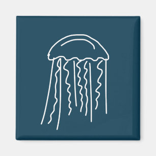 Jellyfish marine life aquatic modern magnet