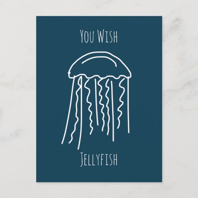 Jellyfish marine life aquatic modern postcard (Front)