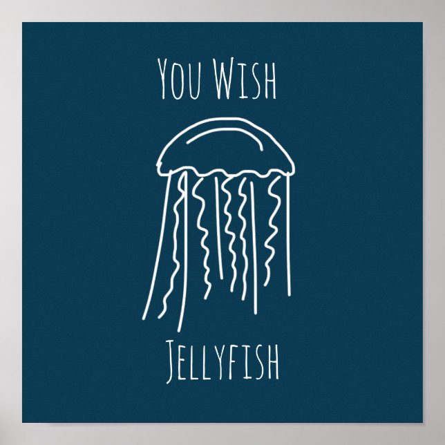 Jellyfish marine life aquatic modern poster (Front)