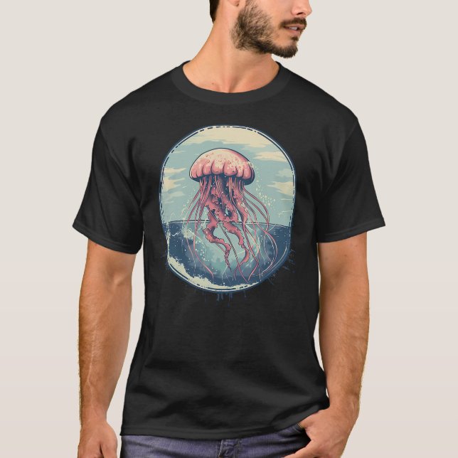Jellyfish Marine Mammal Sea Ocean Jellyfish Ocean  T-Shirt (Front)