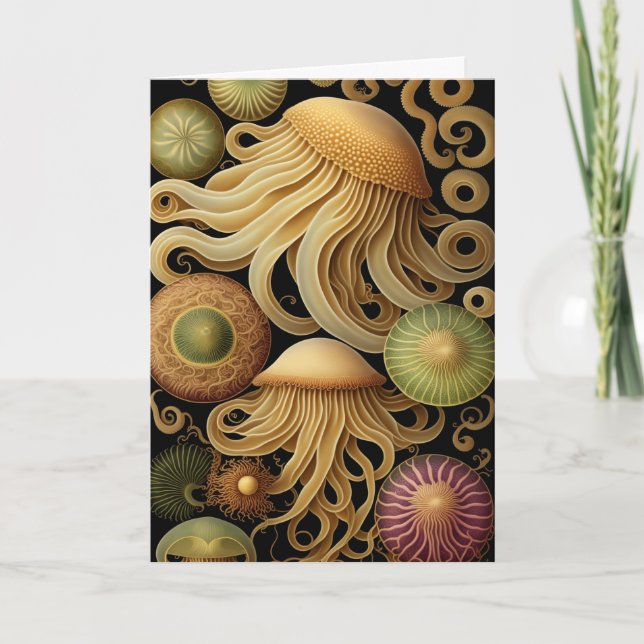 Jellyfish | Modern Haeckel Greeting Card (Front)