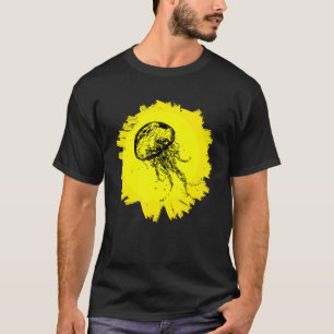 Jellyfish Motif Toxic Jellyfish With Nettles Soft  T-Shirt