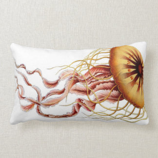 Jellyfish Nautical Beach Decorative Lumbar Pillow