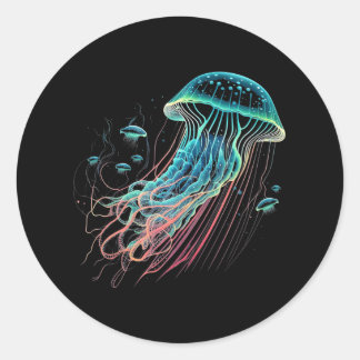 Jellyfish Ocean Animal Scuba Diving Jelly Fish Classic Round Sticker