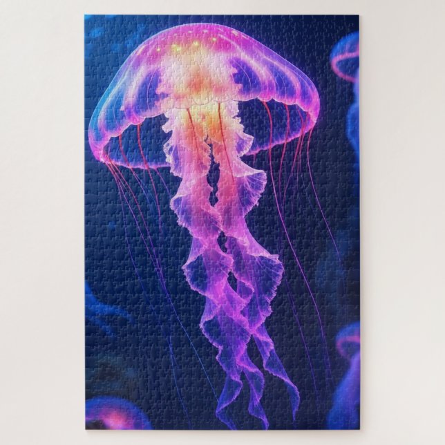 Jellyfish Ocean Underwater Life Jigsaw Puzzle (Vertical)
