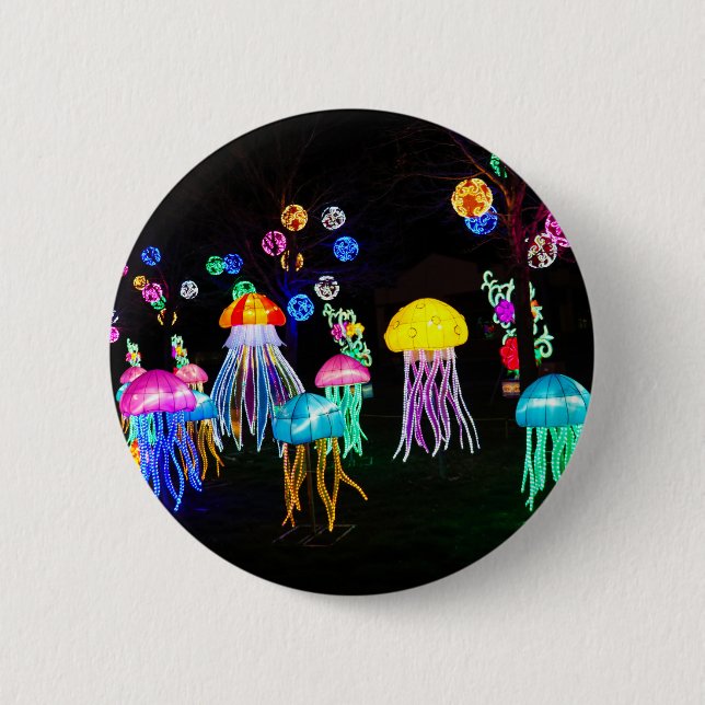 Jellyfish of Lights  6 Cm Round Badge (Front)