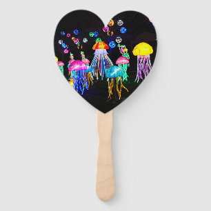 Jellyfish of Lights Hand Fan