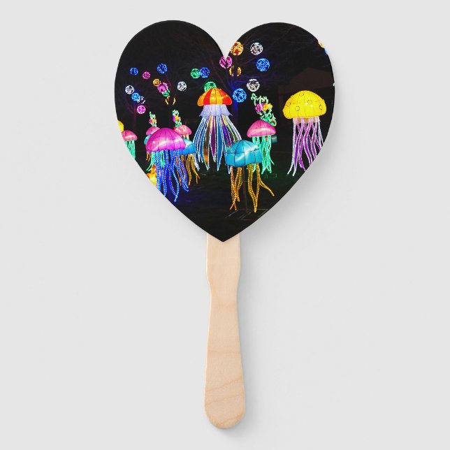 Jellyfish of Lights  Hand Fan (Front)