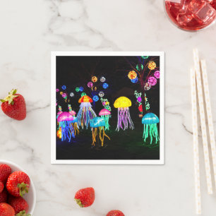 Jellyfish of Lights  Napkin