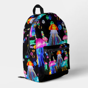 Jellyfish of Lights  Printed Backpack