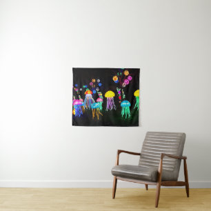 Jellyfish of Lights Tapestry