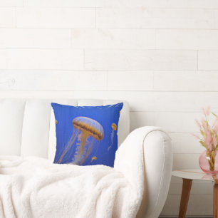 Jellyfish Oil Paint Decorative Cushion