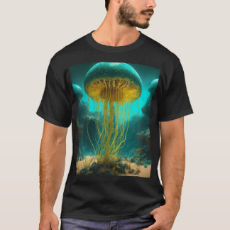  Jellyfish on Pale Black Paper T-Shirt