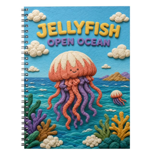 Jellyfish, Open Ocean Clay Art Notebook (Front)