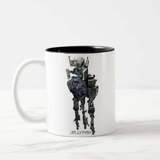 Jellyfish or Chandelier UFO or UAP  Two-Tone Coffee Mug (Left)