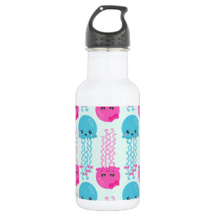Jellyfish Pattern, Cute Jellyfish, Sea Animals 532 Ml Water Bottle